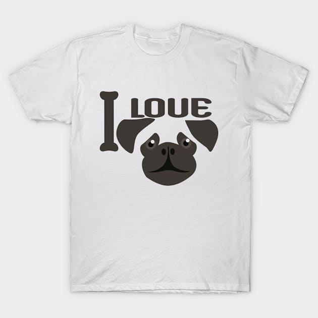 I LOVE DOGS, MAN'S BEST FRIEND T-Shirt by ArkiLart Design